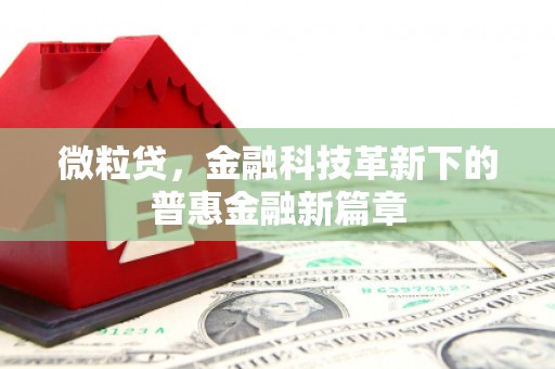 都江堰微粒贷，金融科技革新下的普惠金融新篇章
