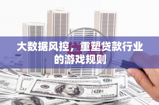 都江堰大数据风控，重塑贷款行业的游戏规则