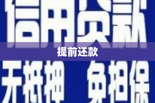 都江堰提前还款