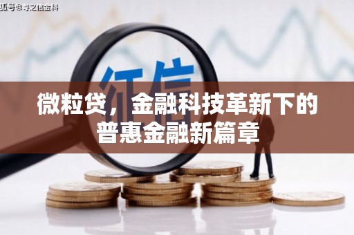 都江堰微粒贷，金融科技革新下的普惠金融新篇章