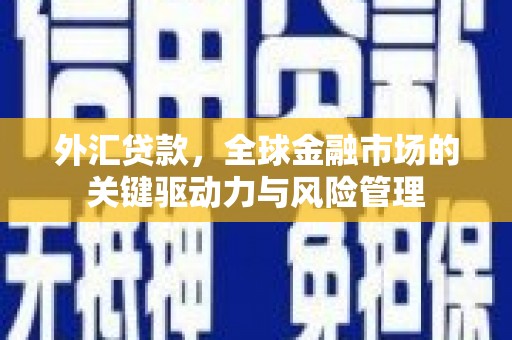 都江堰外汇贷款，全球金融市场的关键驱动力与风险管理