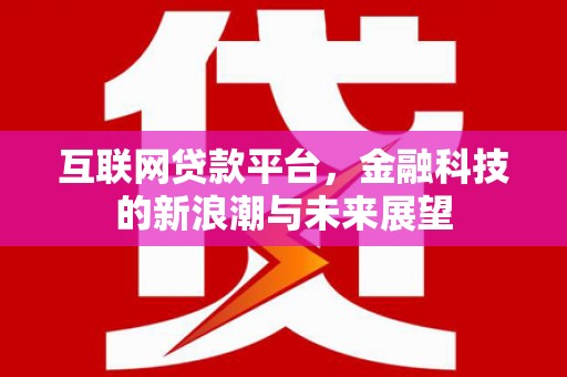 都江堰互联网贷款平台，金融科技的新浪潮与未来展望