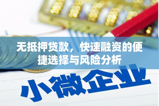 都江堰无抵押贷款，快速融资的便捷选择与风险分析