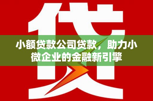 都江堰小额贷款公司贷款，助力小微企业的金融新引擎