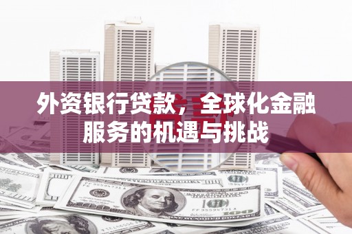 都江堰外资银行贷款，全球化金融服务的机遇与挑战