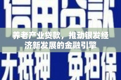 都江堰养老产业贷款，推动银发经济新发展的金融引擎
