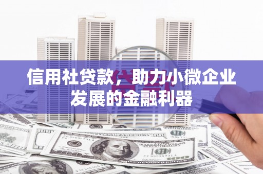 都江堰信用社贷款，助力小微企业发展的金融利器